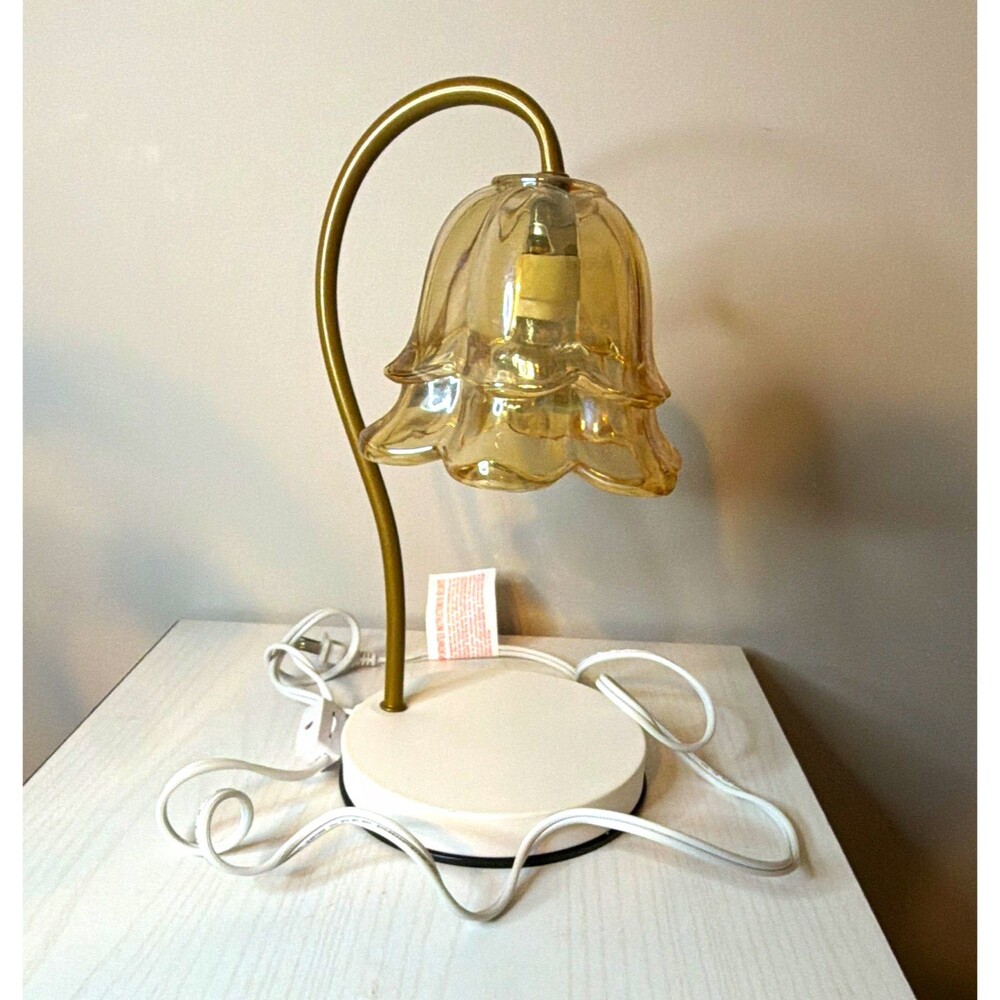 Gold & White Corded Table candle warmer/ wax warmer!!
